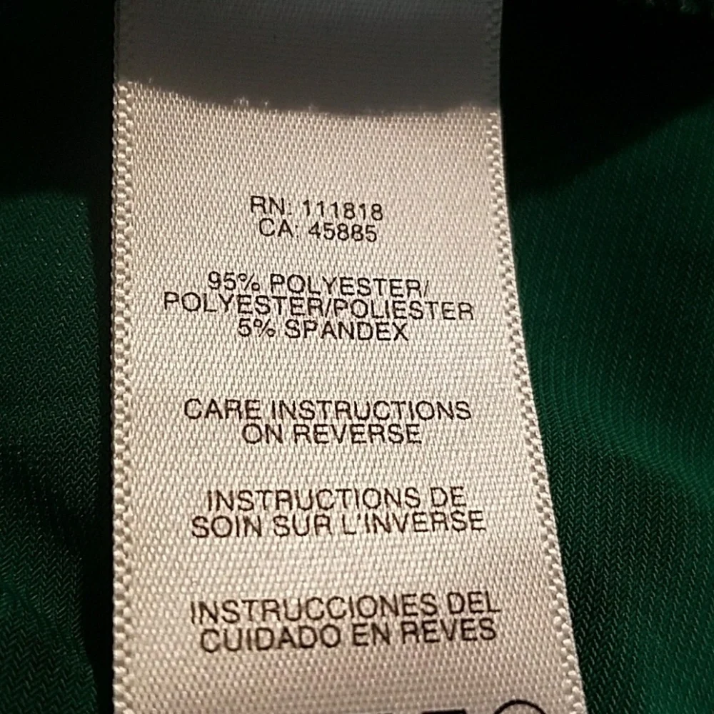 Michael Kors black & green blouse. Cowl neck L - Picture 5 of 6